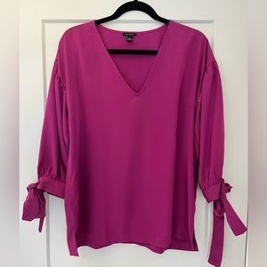 Ann Taylor magenta blouse